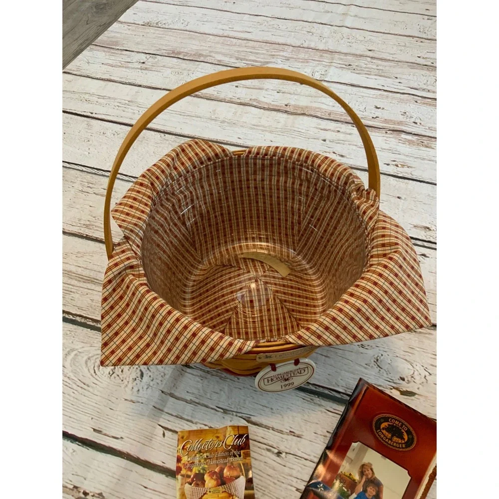 Longaberger 1999 Collectors Club Homestead Basket Liner Protector Booklets